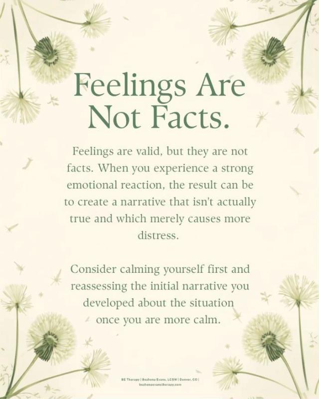 Instagram post: Feelings are not facts