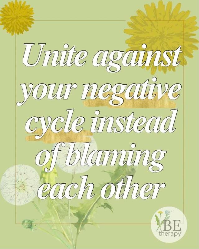 Instagram post: Unite against your negative cycle instead of blaming each other